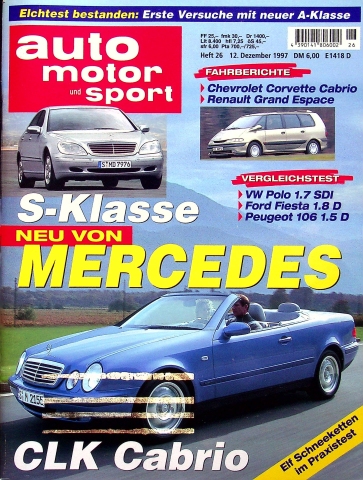 Deckblatt Auto Motor und Sport (26/1997)
